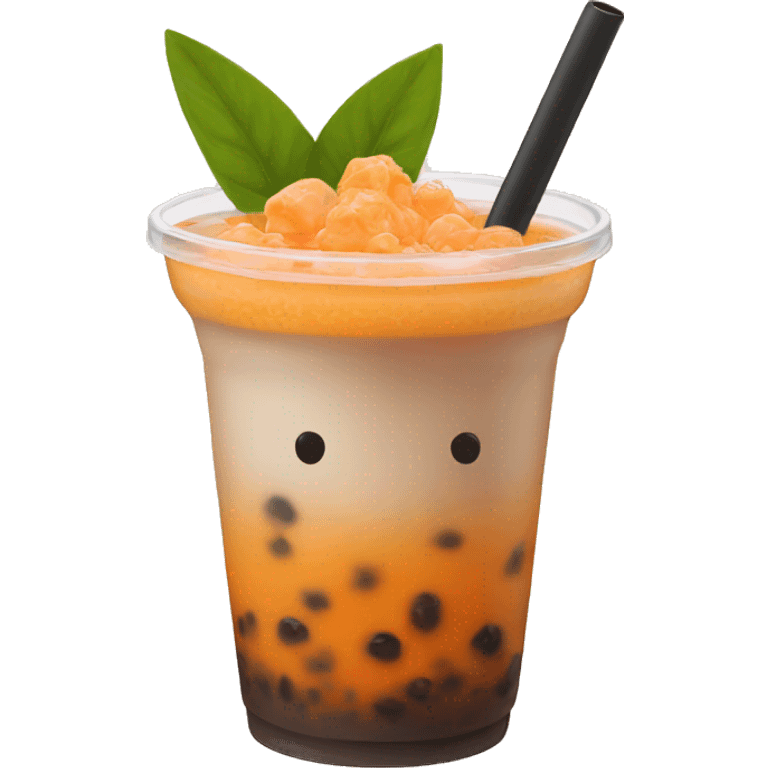 Boba Thai tea  emoji