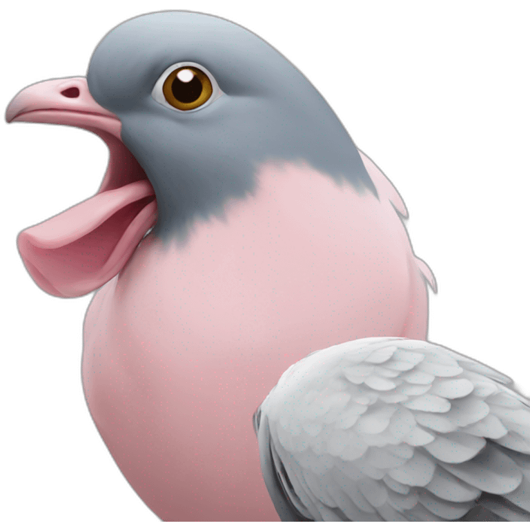 pigeon with pig emoji