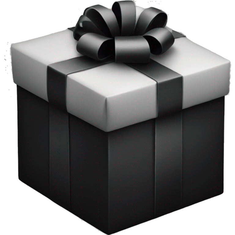 Black gift box emoji