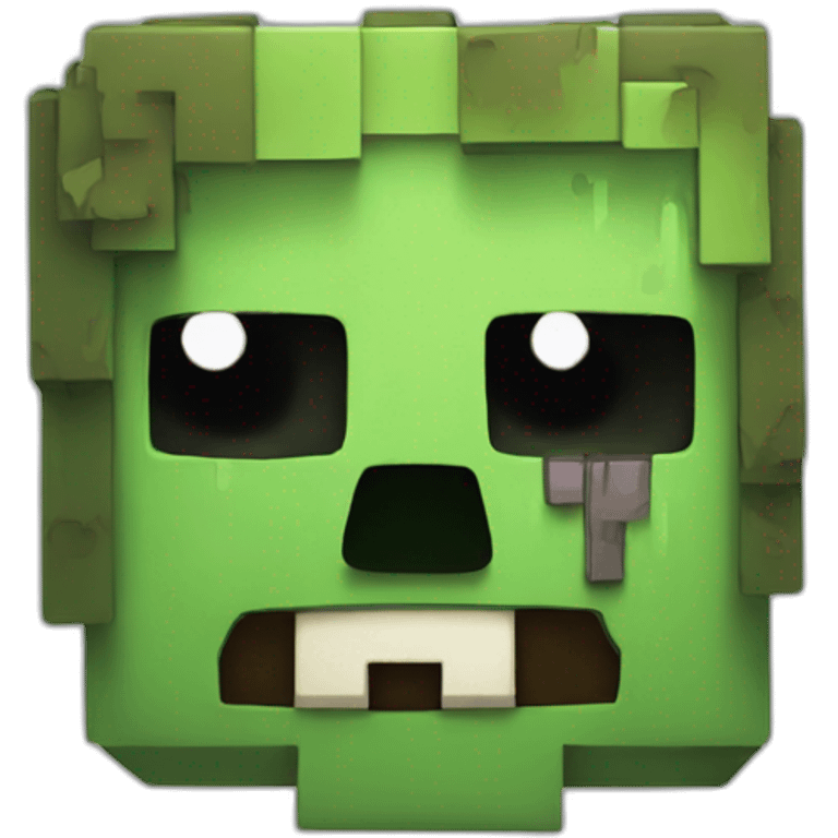 Minecraft green zombie emoji