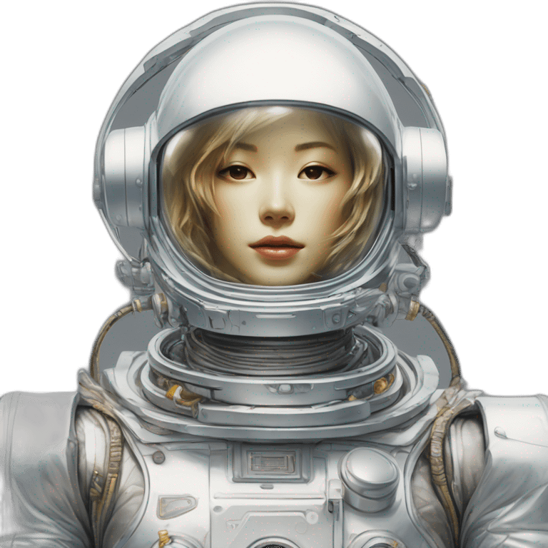 Astronaut robot style hajime sorayama emoji