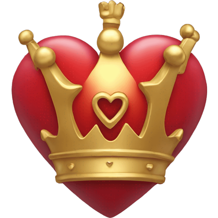 heart half with golden crown emoji