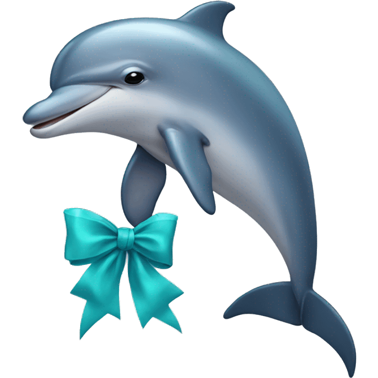 dolphin with bow emoji