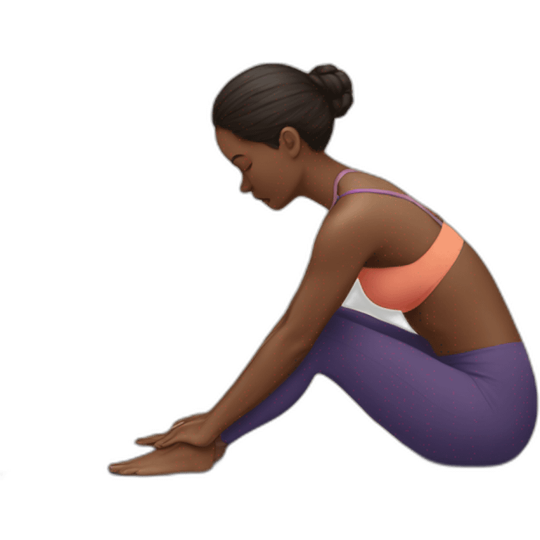 Paula doing malasana emoji