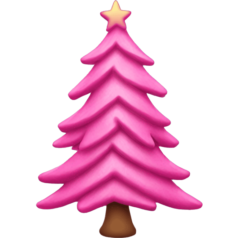 Pink christmas tree emoji