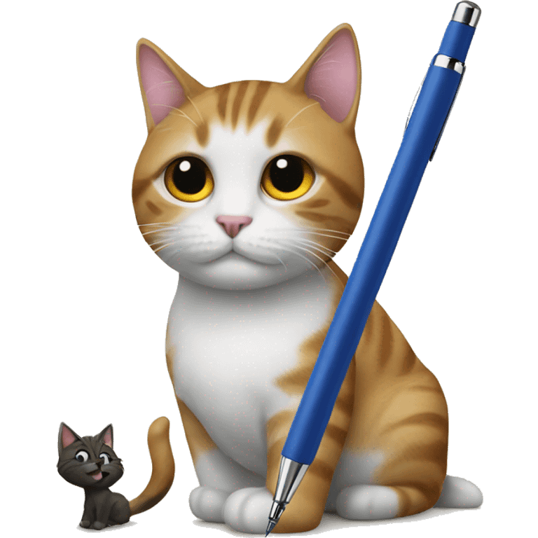  the pen with cat emoji