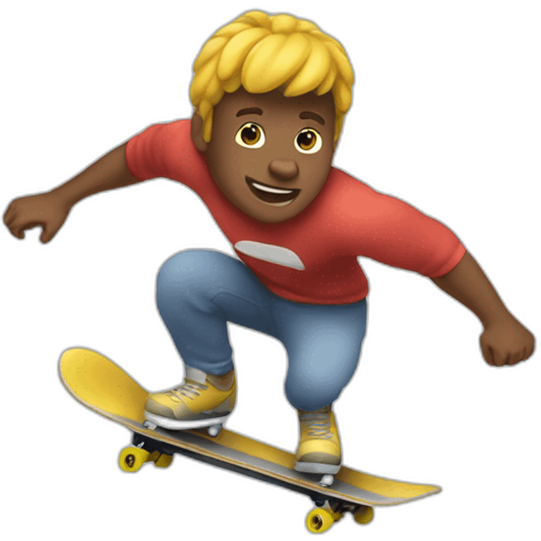 Man going super fast on a skate emoji