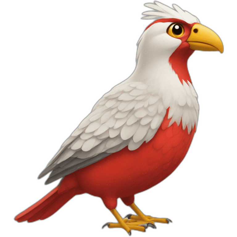 Un oiseau rouge emoji