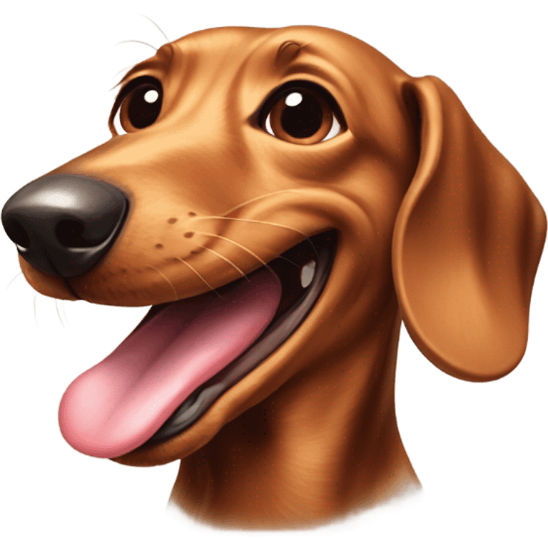 Weiner dog smiling emoji