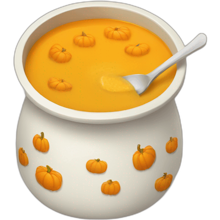 A pot of pumpkin soup emoji