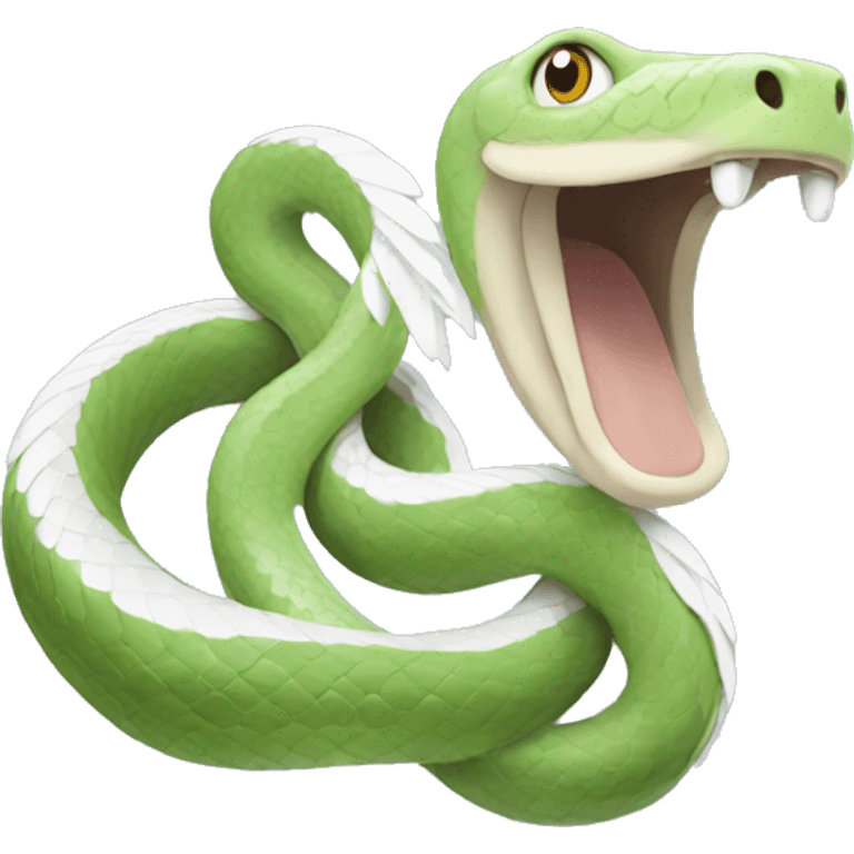 snake with white wings emoji