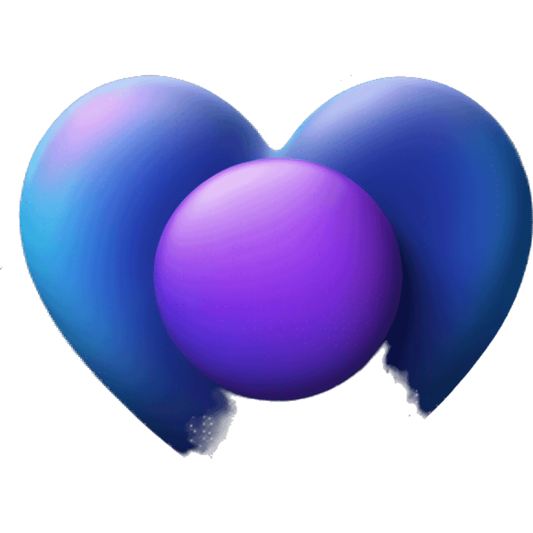 heart shape purple and blue Saturn planet emoji