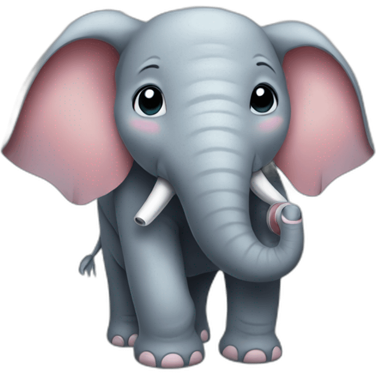 An elephant with a phone emoji