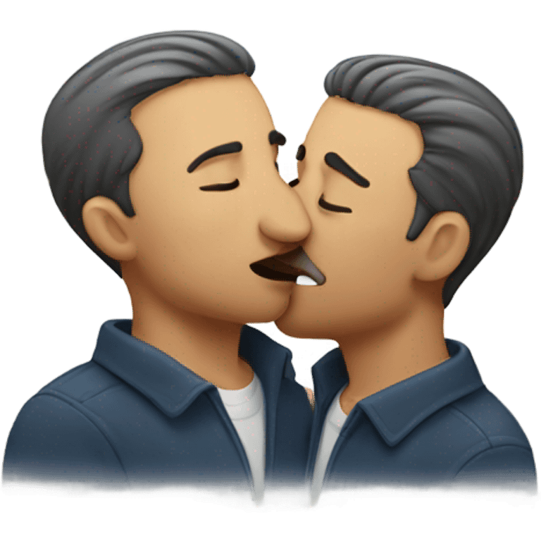 Men kissing emoji