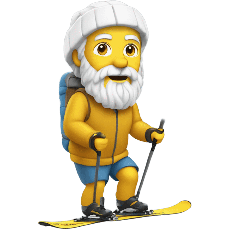 Socrates skiing emoji