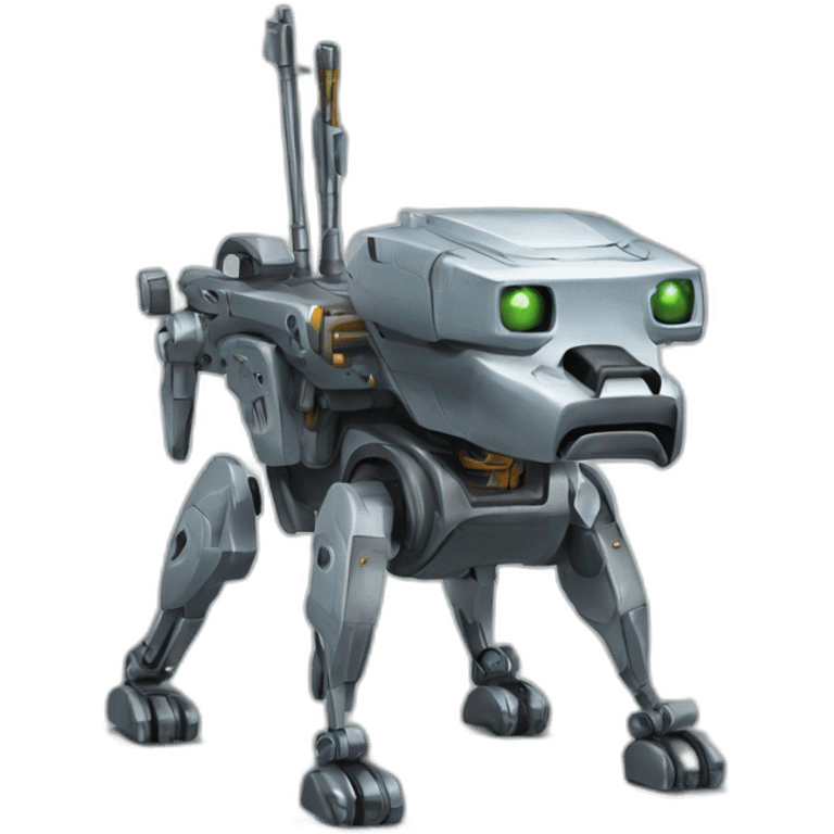 robot dog with weapon on top emoji