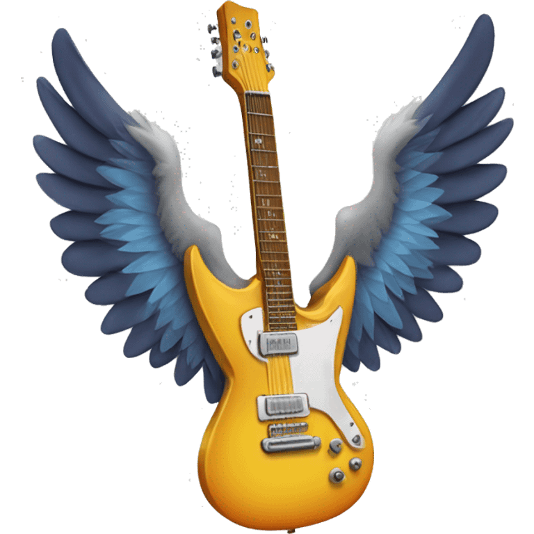 electric kool guitar with wings emoji