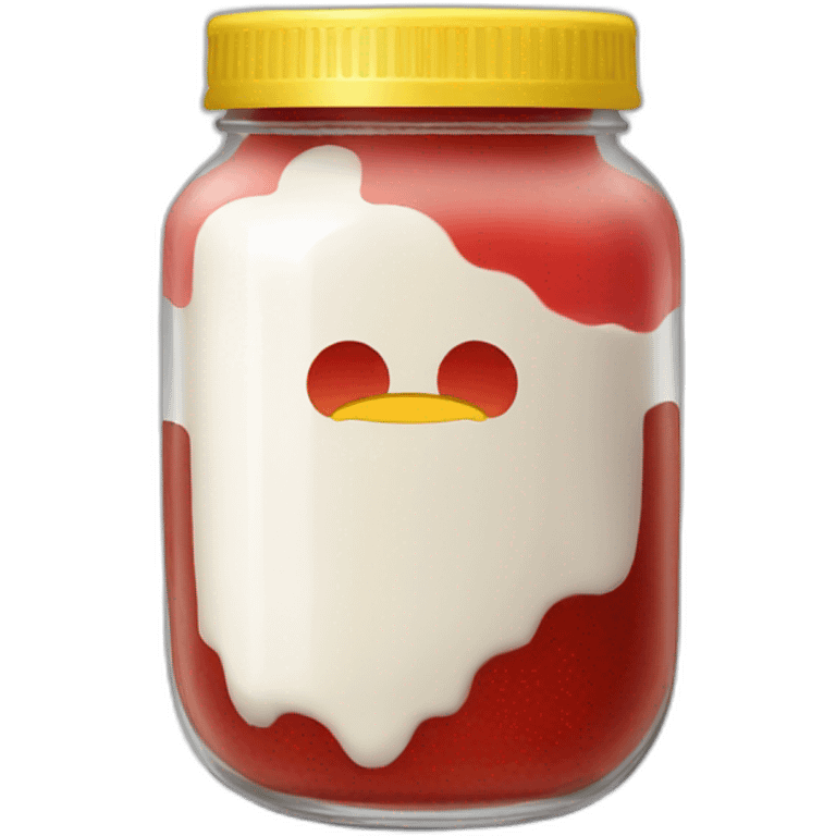 Lightning McQueen in jar with milk emoji