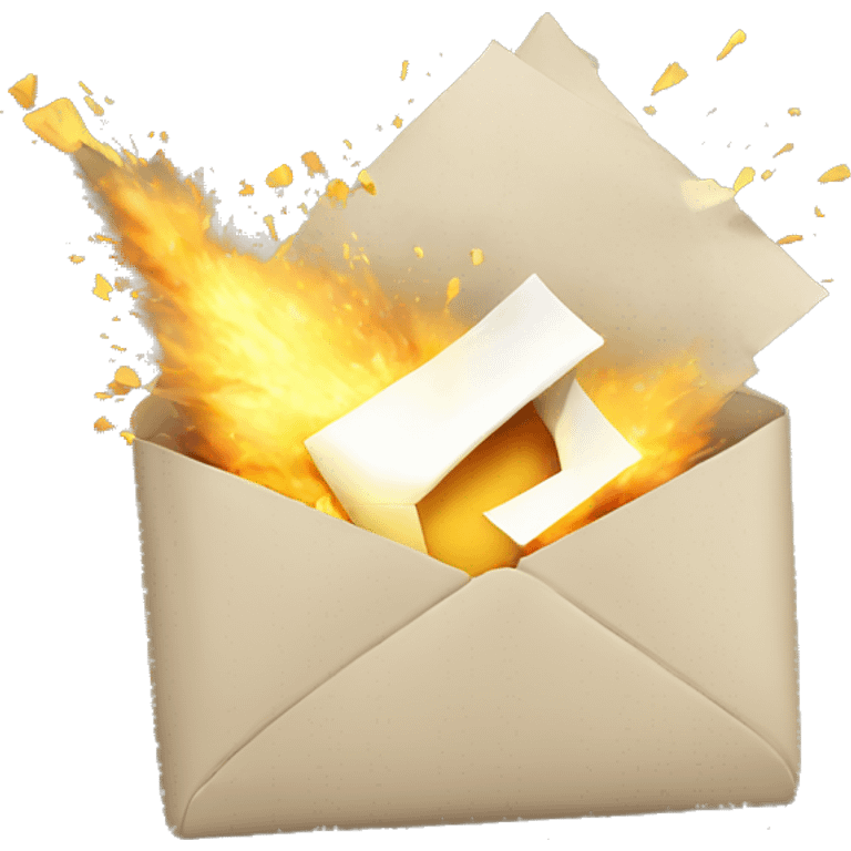 Exploding envelope emoji