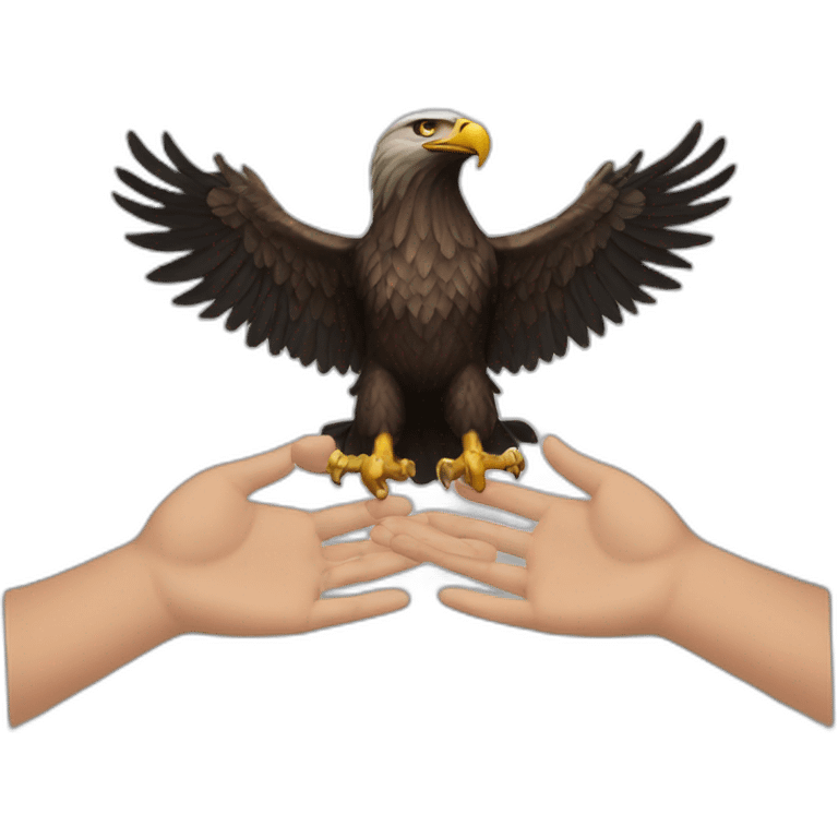 Albanian eagle hands emoji