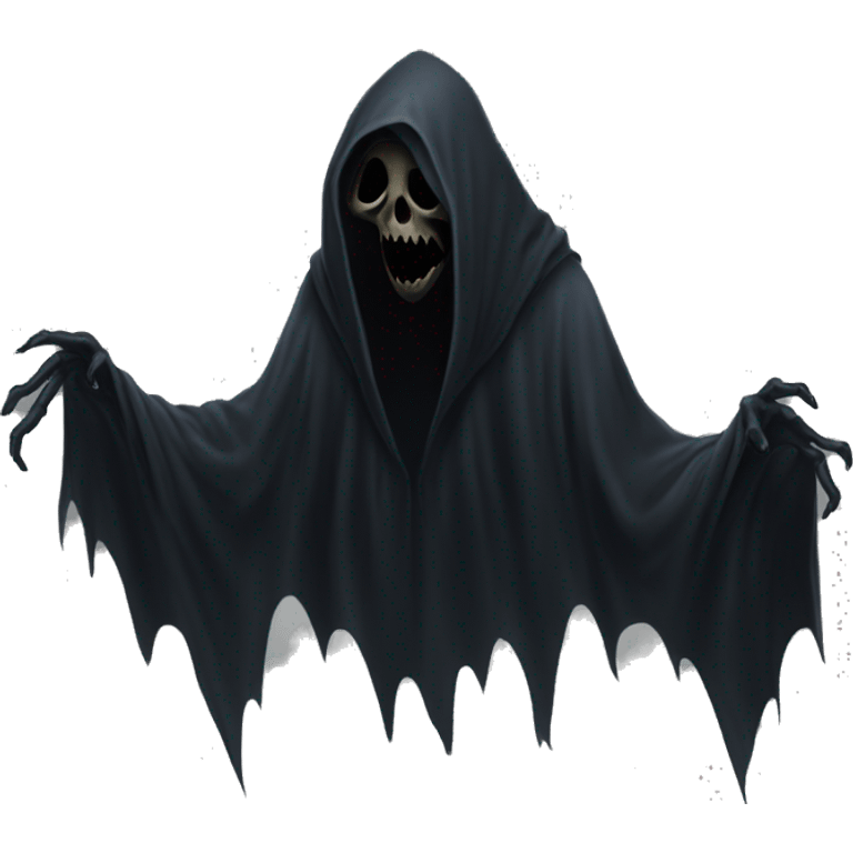 dementor: Dark, cloaked creatures that feed on human happiness, leaving victims in a state of despair and cold. emoji