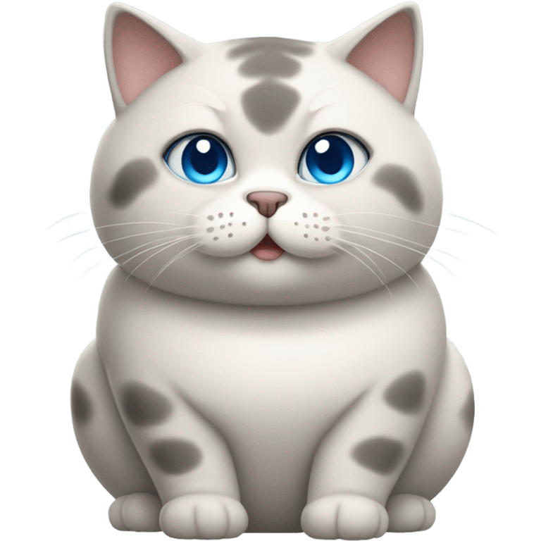 cat fat with blue eyes emoji