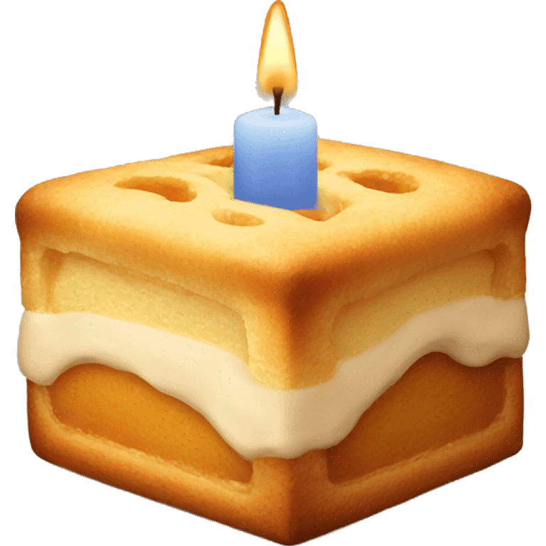 Pastry with a candle  emoji