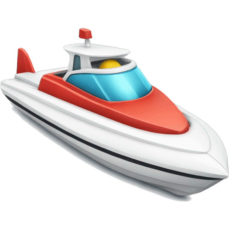 speedboat with arocket emoji