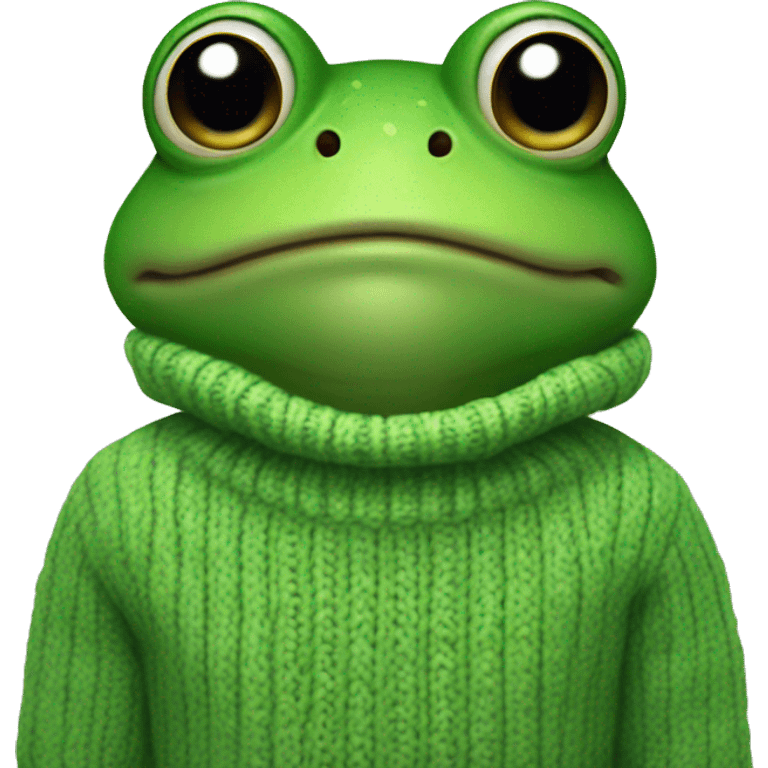 Frog in a sweater  emoji