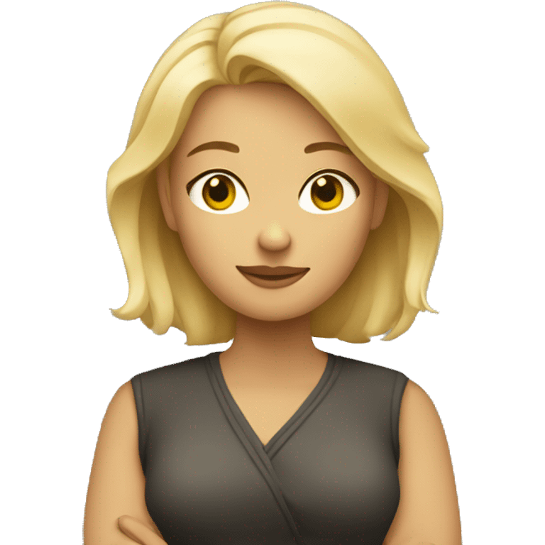 Blonde woman crossing arms emoji