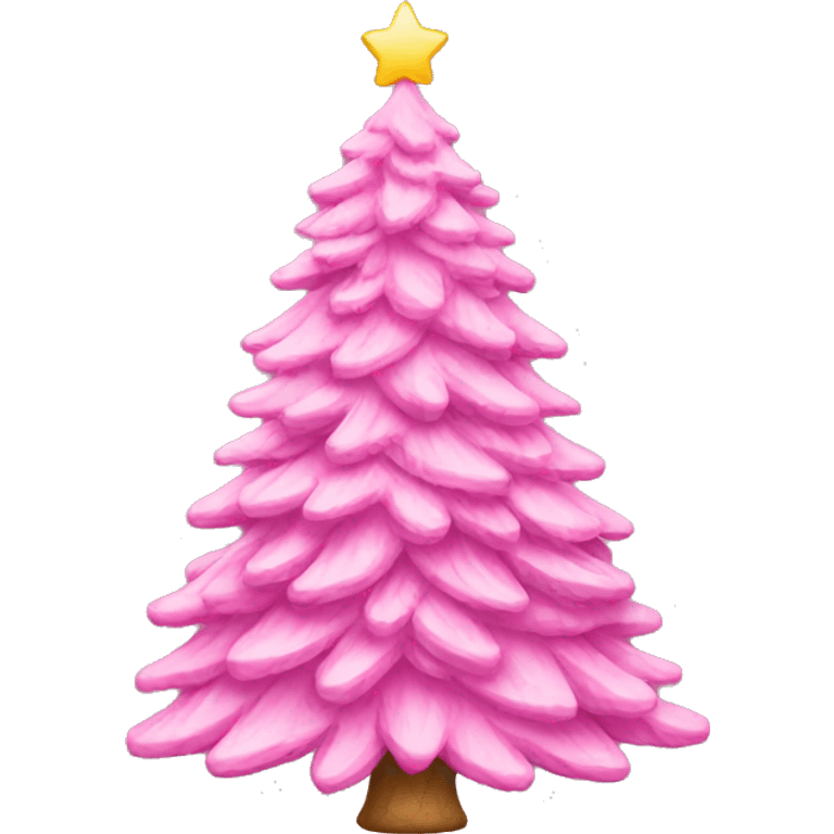 Pink Christmas tree emoji