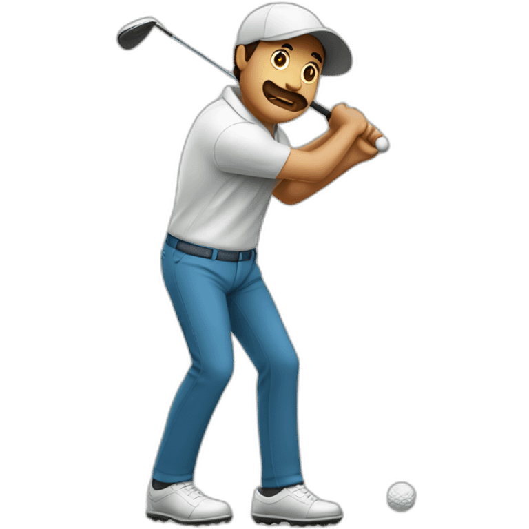 Hombre jugando al golf emoji