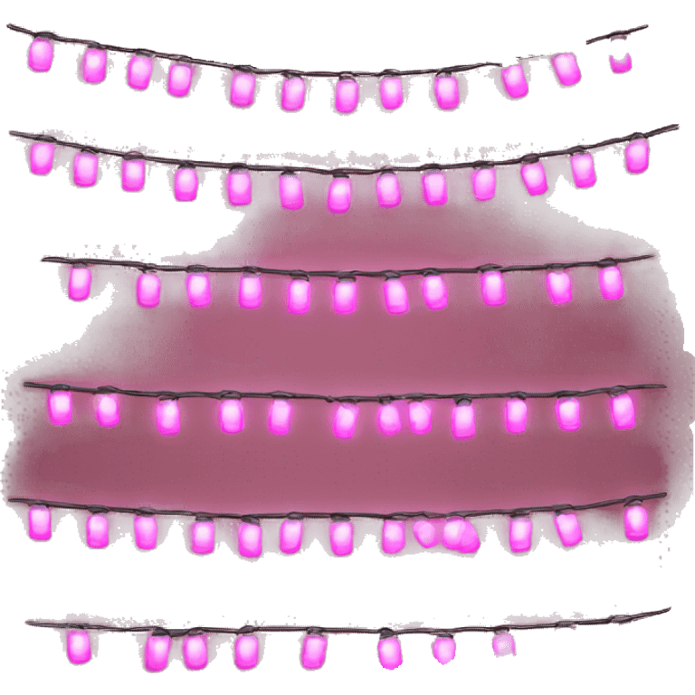 Pink Christmas lights emoji