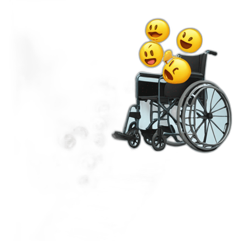 wheelchair fall from a stairs emoji