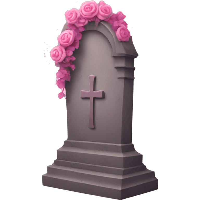 Pink grave emoji