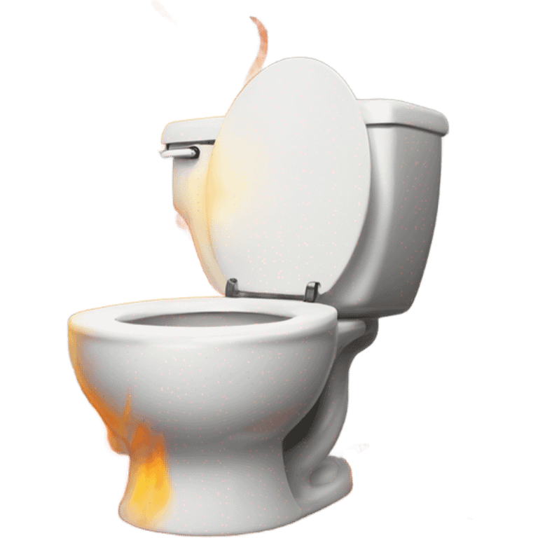 toilet on fire emoji