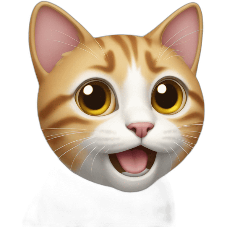 cat surprised to hear the microphone sound emoji