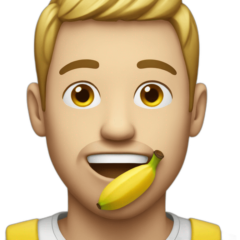 guy eat banana emoji