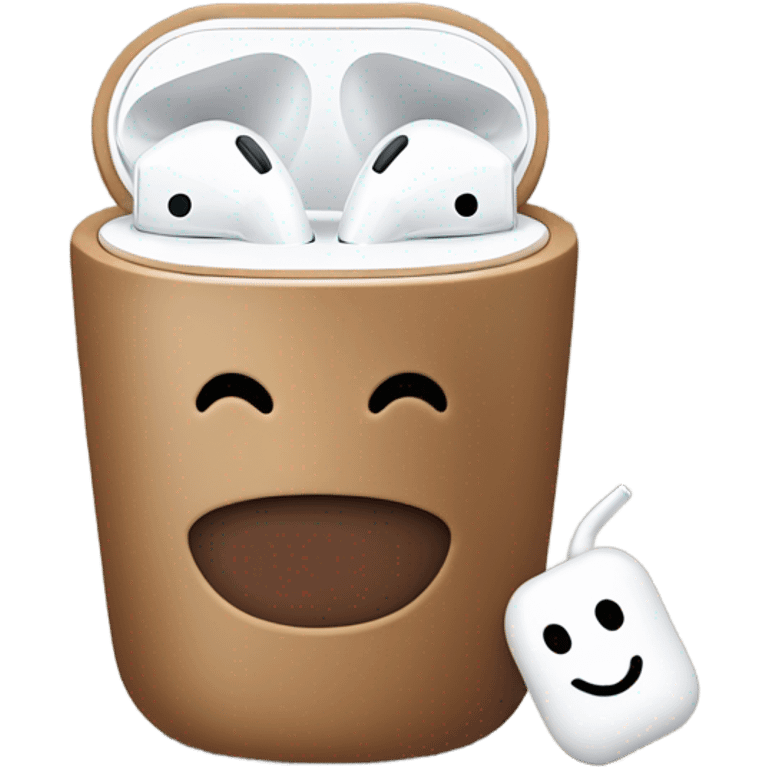 coffee with airpods emoji