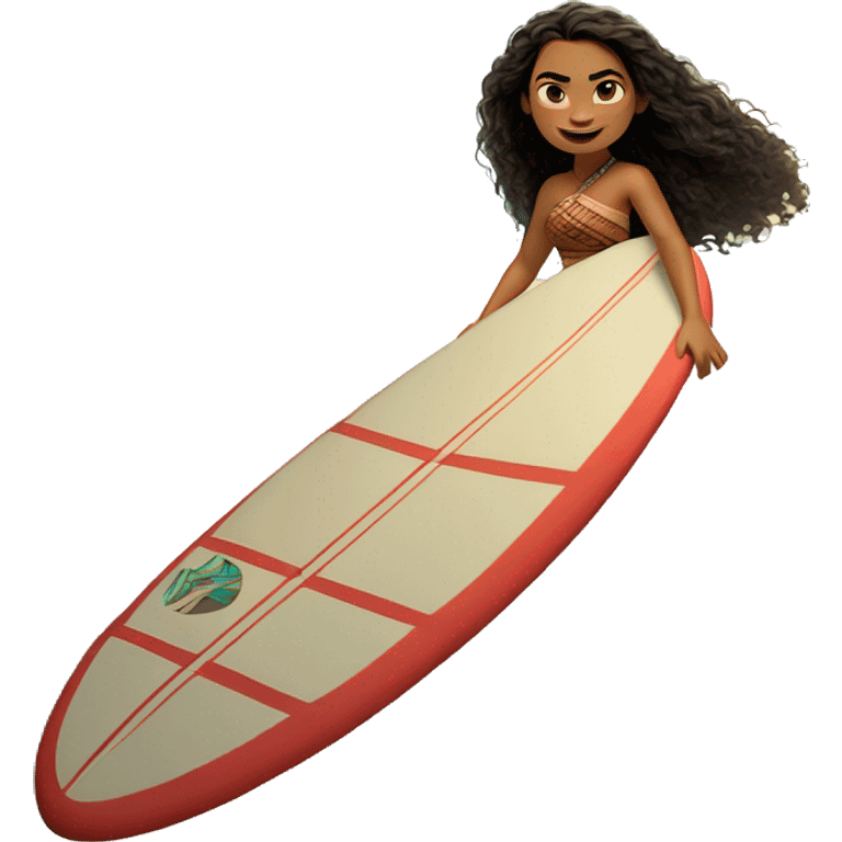 Moana surfing emoji