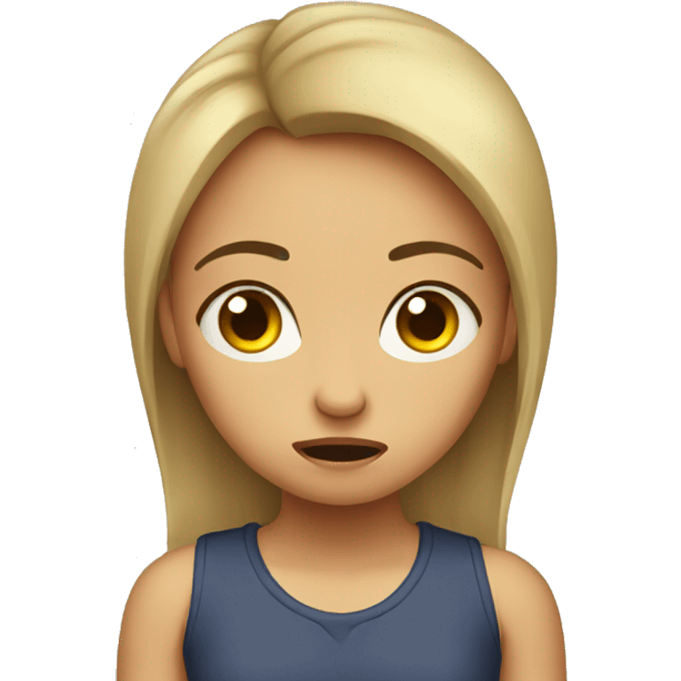 upset girl emoji