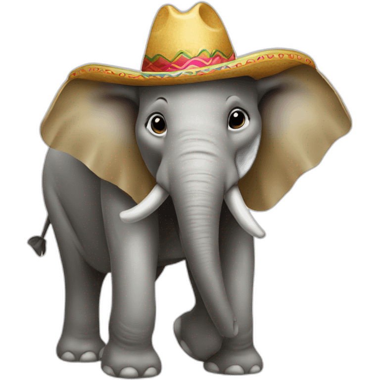 Elefante con sombrero emoji