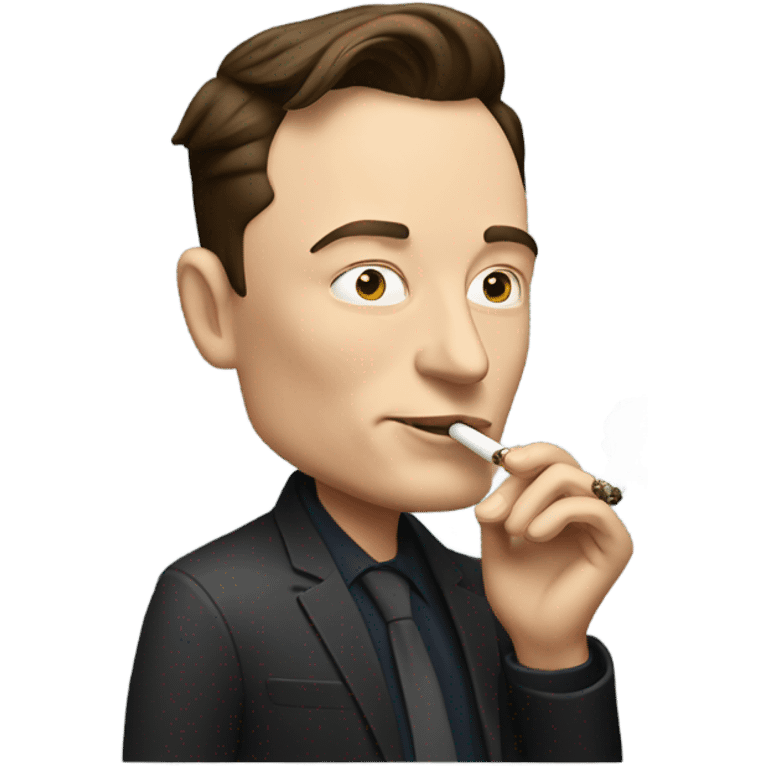 Elon musk smoking a joint emoji