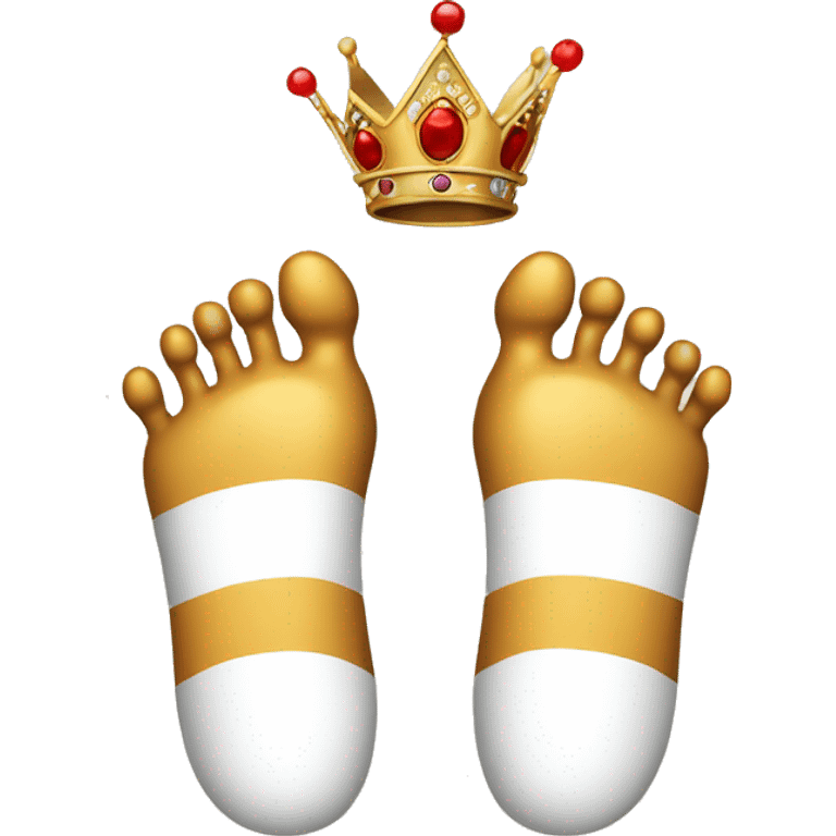 feet with crown and text "Five Years" emoji