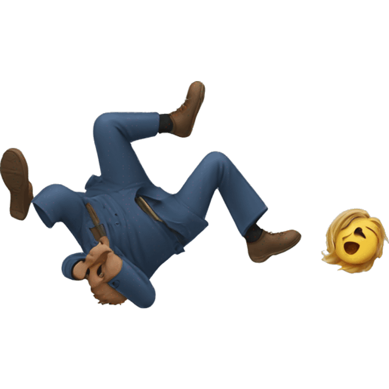 a guy falling  emoji