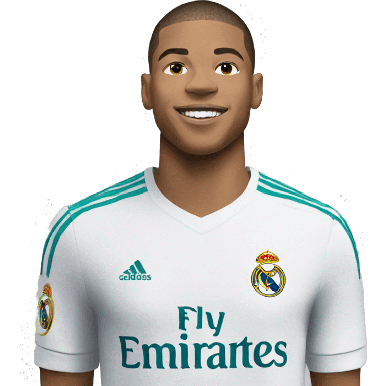 Mbappe with real madrid emoji