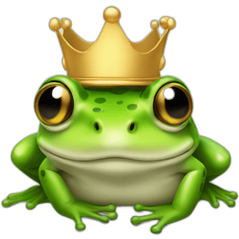 frog with crown on head emoji