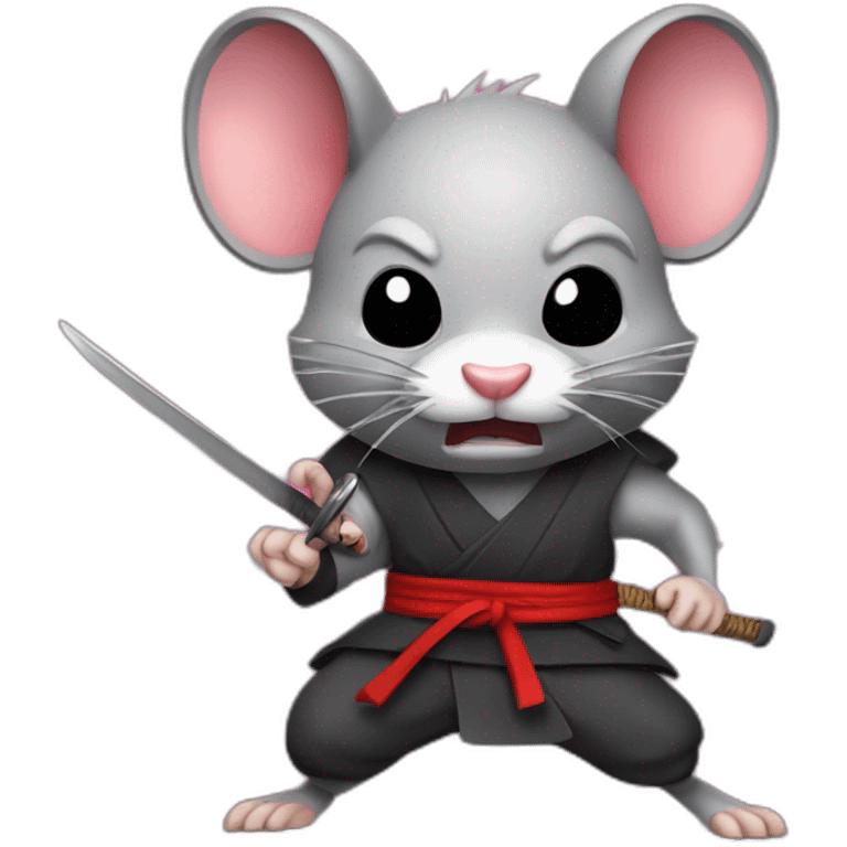 rage ninja rat with katana emoji