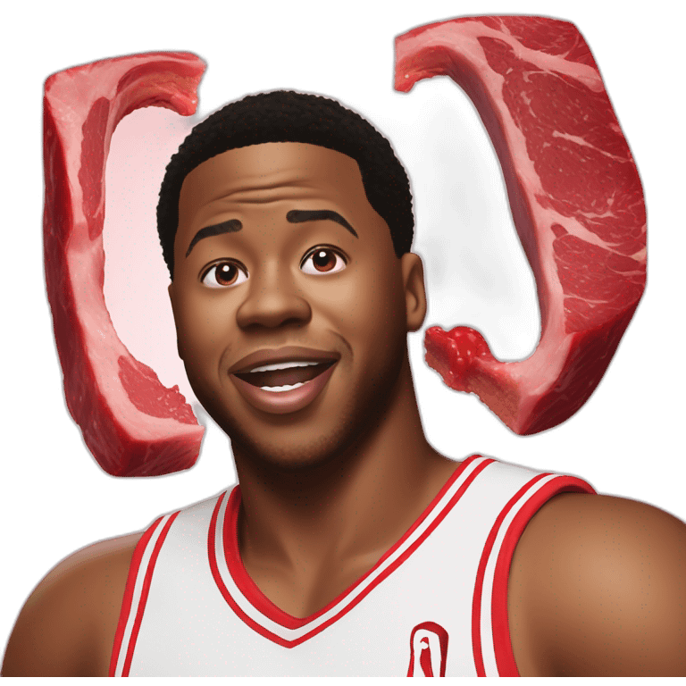 Kyle Lowry eating steak emoji