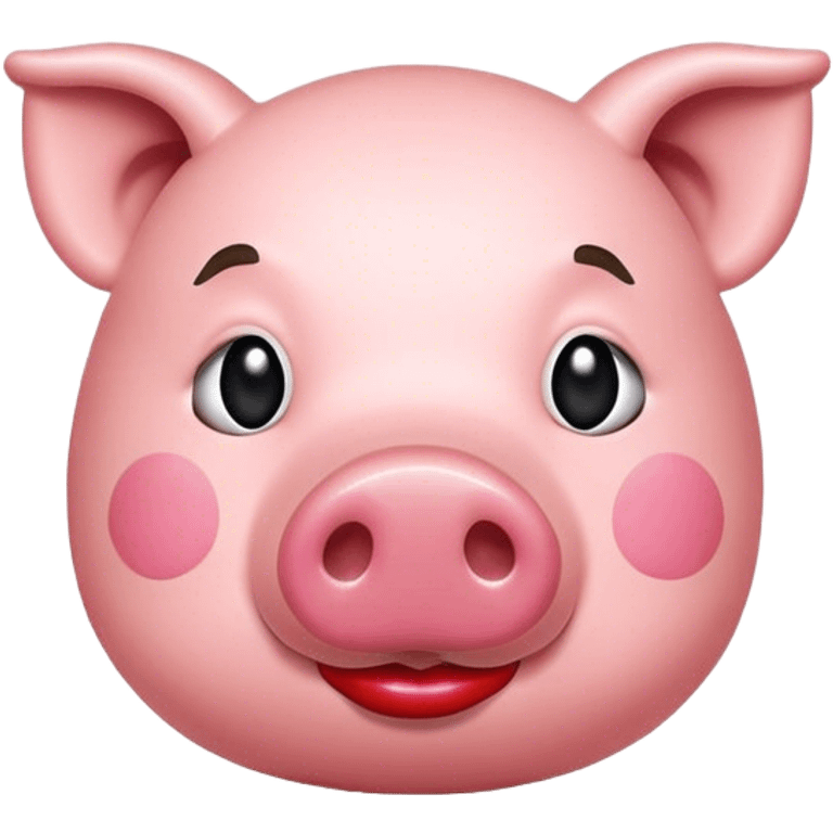 Lipstick on a pig emoji